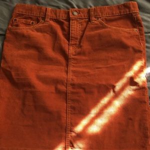 Gap. Burnt orange. Corduroy skirt